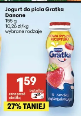 Jogurt do picia Gratka Danone promocja w Delikatesy Centrum