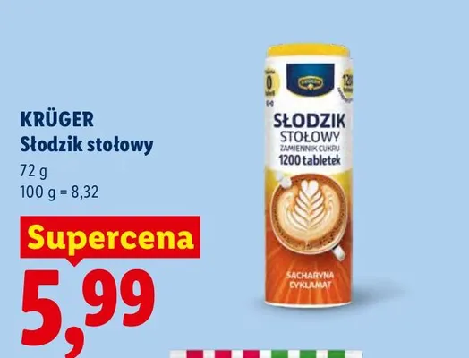 Słodzik stołowy Krüger promocja w Lidl