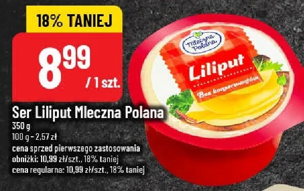 Ser Liliput Mleczna Polana promocja w POLOmarket