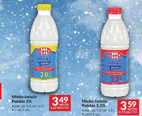 Mleko świeże Polskie 3,2% promocja w Makro