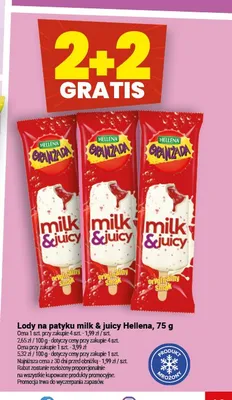 Lody na patyku Oranżada Hellena Milk & Juicy promocja w Twój Market