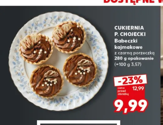 Babeczki kajmakowe z czarną porzeczką Cukiernia P. Chojecki promocja w Kaufland