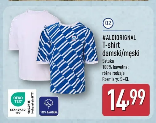 T-shirt damski/męski #ALDIORIGINAL promocja w Aldi