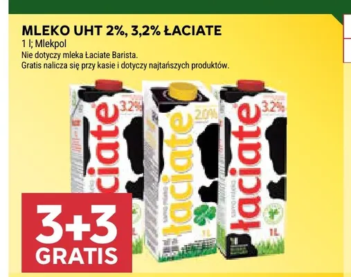 Mleko UHT Łaciate 2% promocja w Stokrotka