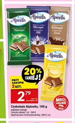 Czekolada Alpinella miętowa promocja w Twój Market