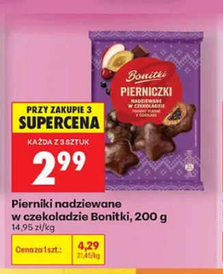 Pierniki nadziewane w czekoladzie Bonitki promocja w Biedronka