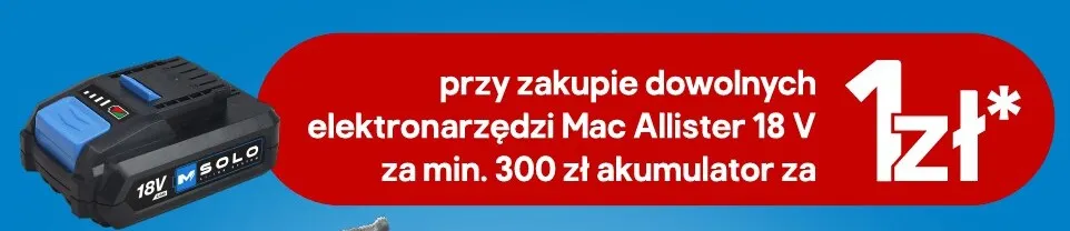 Akumulator Mac Allister promocja w Castorama