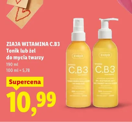Tonik do mycia twarzy Witamina C.B3 promocja w Lidl