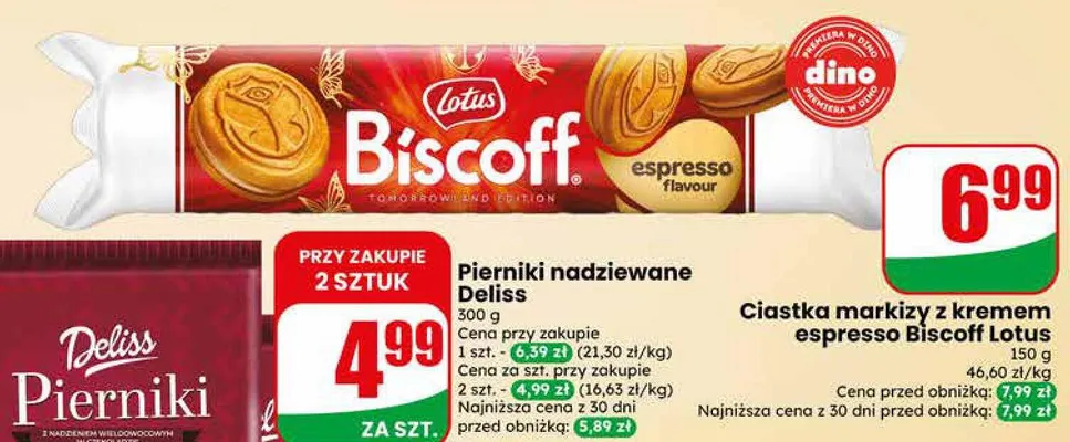 Pierniki nadziewane Deliss promocja w Dino
