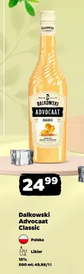 Likier Dalkowski Advocaat Classic 15% polski promocja w Netto