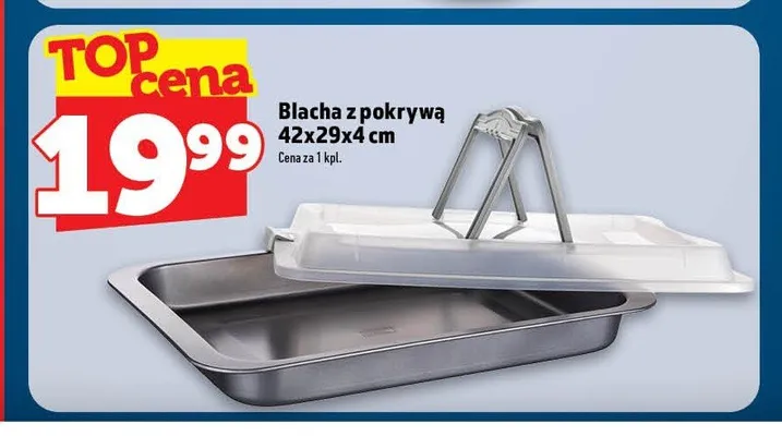Blacha z pokrywą 42x29x4 cm promocja w TOPAZ