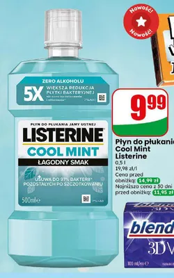 Płyn do płukania ust Cool Mint Listerine promocja w Dino