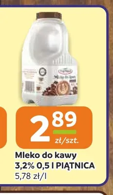 Mleko do kawy Piątnica 3,2% promocja w Społem Częstochowa