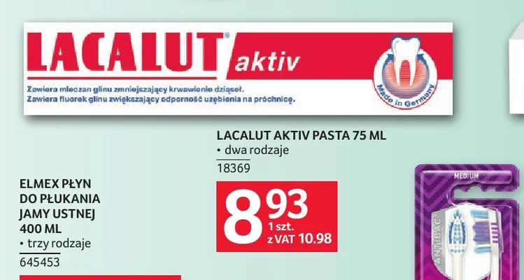 Pasta do zębów Lacalut aktiv promocja w Selgros