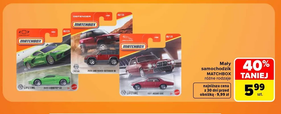 Mały samochodzik Matchbox promocja w Carrefour