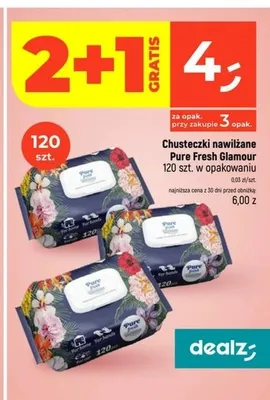 Chusteczki nawilżane Pure Fresh Glamour promocja w Dealz