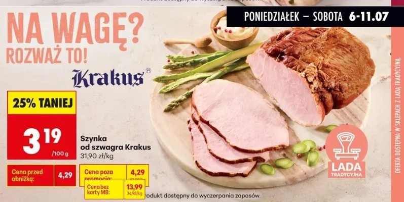 Szynka od szwagra Krakus promocja w Biedronka