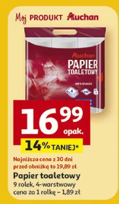 Papier toaletowy promocja w Auchan
