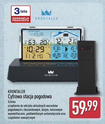 Cyfrowa stacja pogodowa Krontaler promocja w Aldi