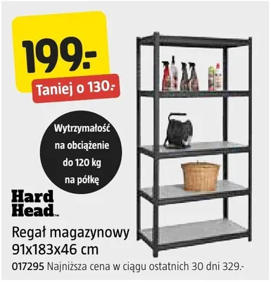 Regał magazynowy 91x183x46 cm promocja w Jula