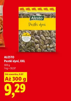 Pestki dyni Alesto XXL promocja w Lidl