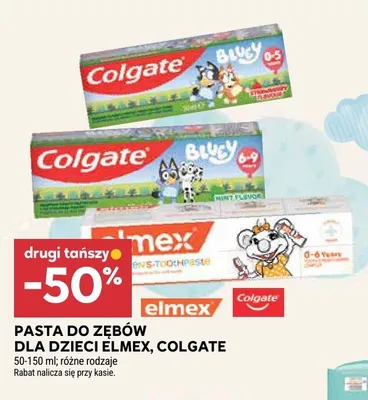 Pasta do zębów dla dzieci Colgate Bluey 0-5 promocja w Stokrotka
