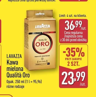 Kawa mielona Qualità Oro Lavazza promocja w Aldi