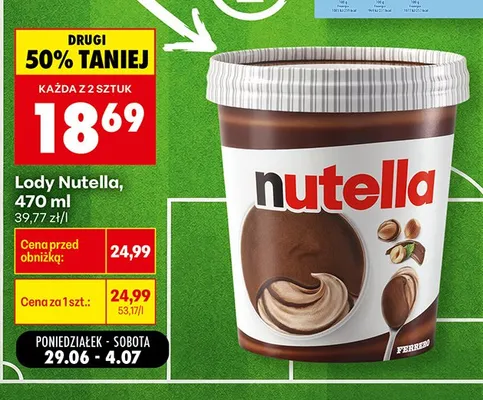 Lody Nutella promocja w Biedronka
