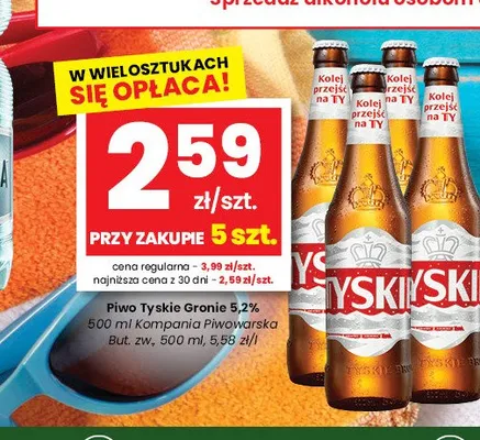 Piwo Tyskie Gronie promocja w emma MARKET