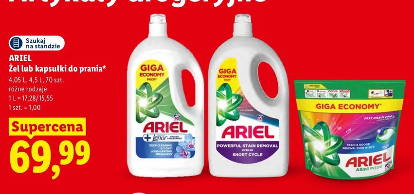 Kapsułki do prania Ariel All in 1 Pods promocja w Lidl