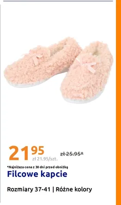 Filcowe kapcie promocja w Action