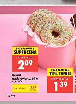 Donut nadziewany promocja w Biedronka