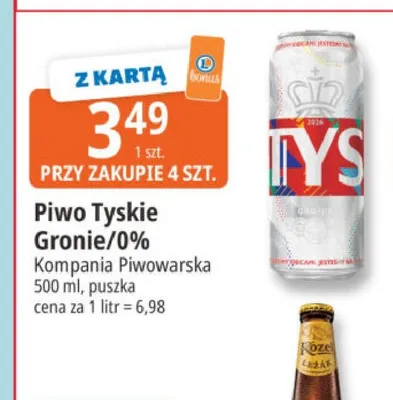 Piwo Tyskie Gronie promocja w Leclerc
