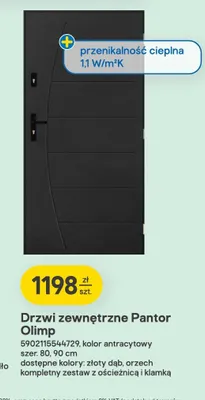 Drzwi zewnętrzne Pantor Olimp promocja w Castorama