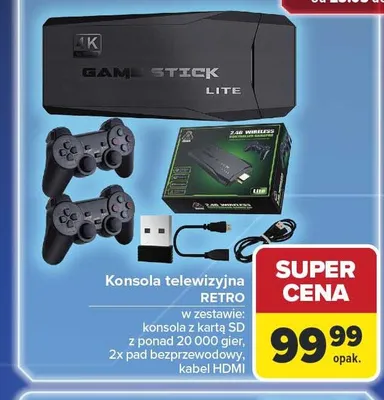 Konsola telewizyjna RETRO promocja w Carrefour