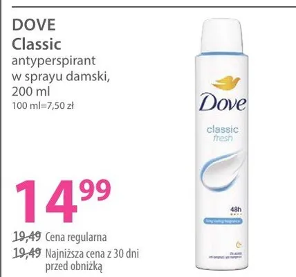 Antyperspirant w sprayu damski Classic promocja w Hebe