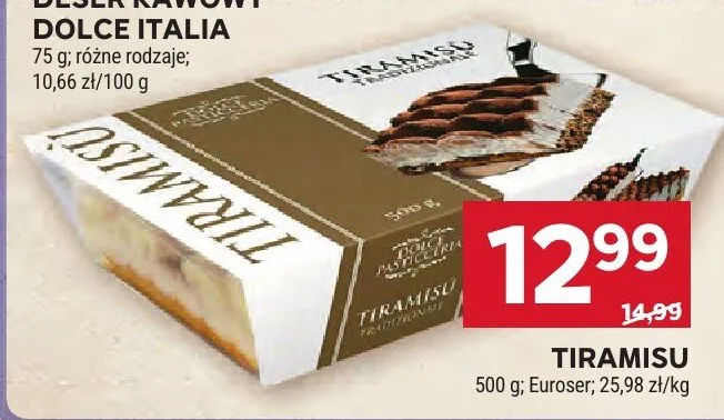 Deser kawowy Dolce Italia promocja w Stokrotka