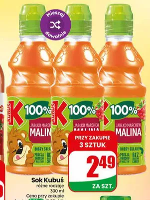 Sok Kubuś promocja w Dino