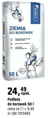 Podłoże do borówek 50l promocja w OBI