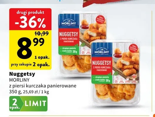 Nuggetsy z piersi kurczaka panierowane Morliny promocja w Intermarche