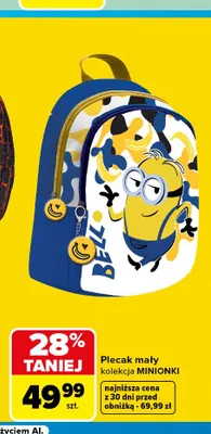 Plecak mały Minionki promocja w Carrefour