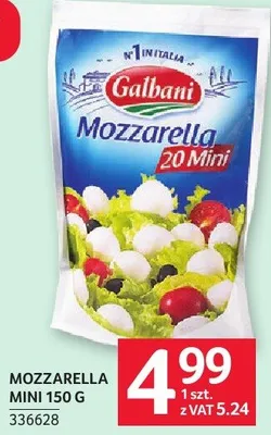 Mozzarella mini 150 g Galbani promocja w Selgros