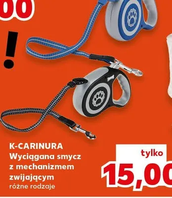Wyciągana smycz z mechanizmem zwijającym  promocja w Kaufland