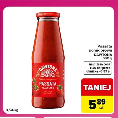 Passata pomidorowa Dawtona promocja w Carrefour Market