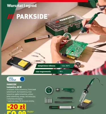 Lutownica Parkside 60W promocja w Lidl