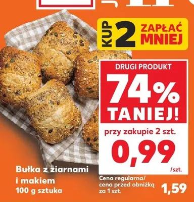 Bułka z ziarnami i makiem promocja w Kaufland