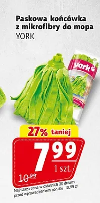 Paskowa końcówka z mikrofibry do mopa York promocja w Prim Market