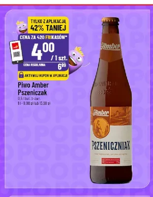 Piwo Amber Pszeniczak promocja w POLOmarket