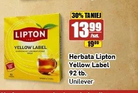 Herbata Lipton Yellow Label 92 tb. promocja w API Market