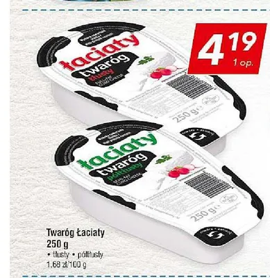 Twaróg Łaciaty tłusty promocja w LEWIATAN